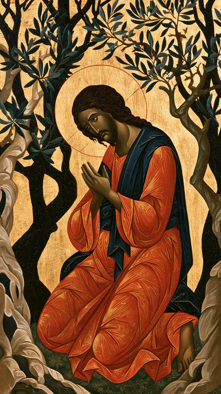 Jésus à Gethsémani — Le Souffle recueilli dans l’orangé