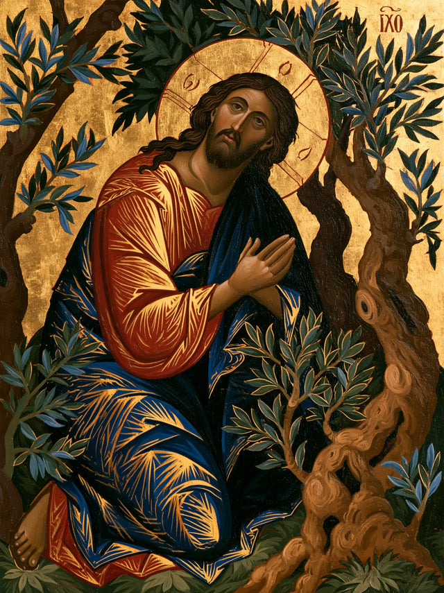 Jésus à Gethsémani — Le Regard dans la couronne des feuilles
