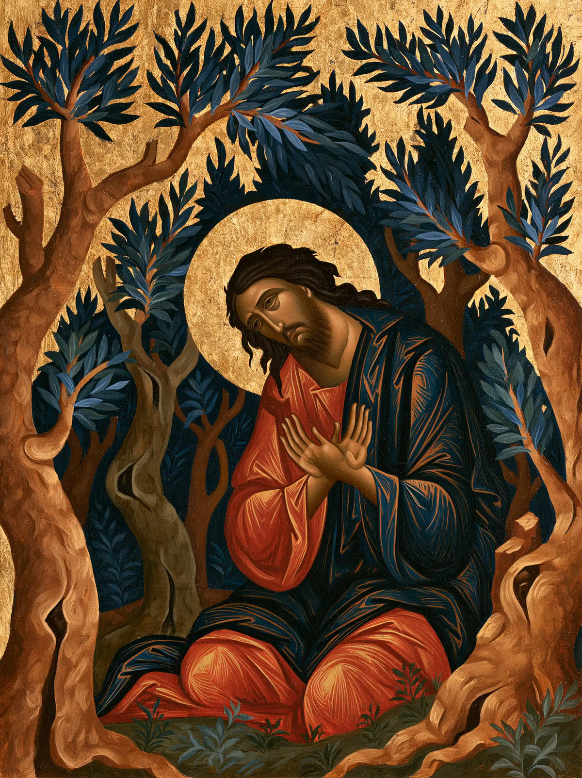 Jésus à Gethsémani — Le Recueillement au cercle des arbres