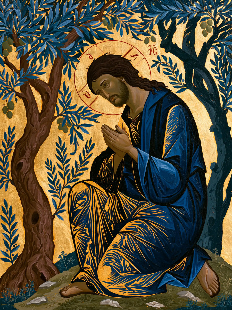 Jésus à Gethsémani — Le Saphir gravé de lumière