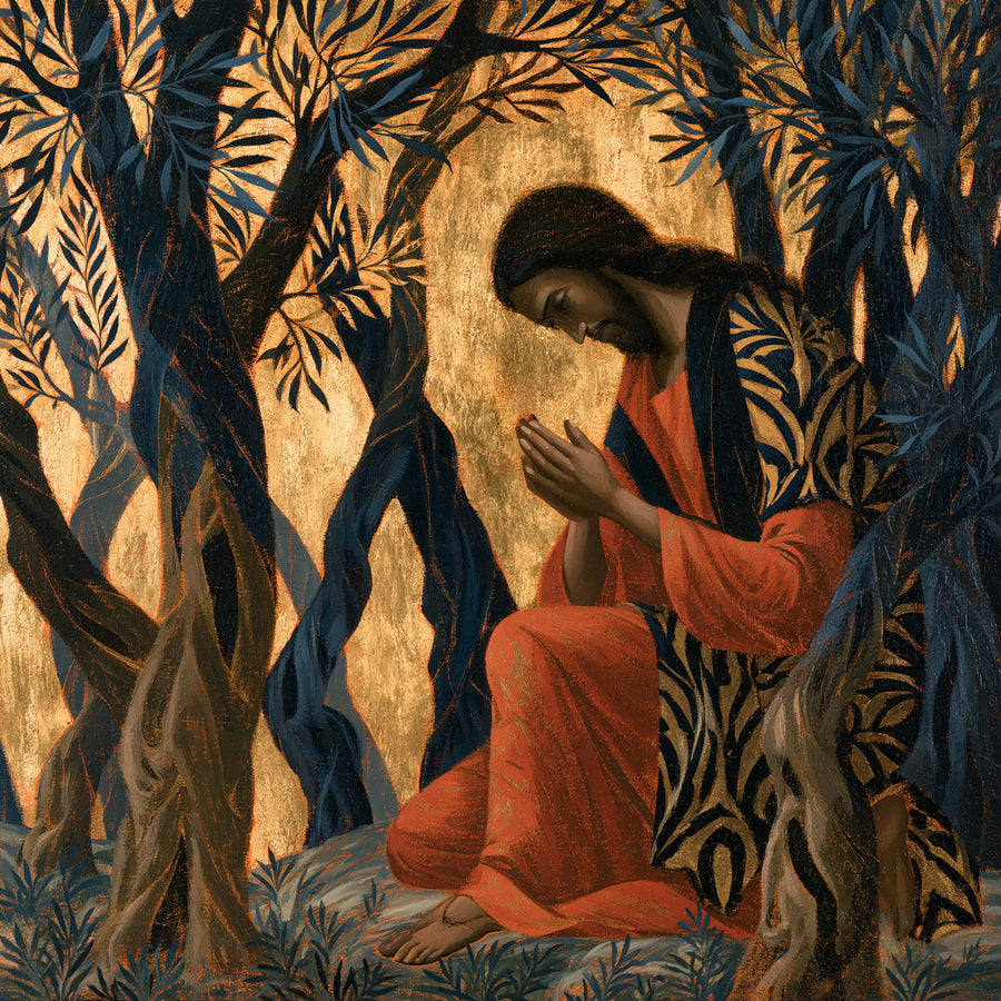 Jésus à Gethsémani — La Prière à travers les branches de nuit