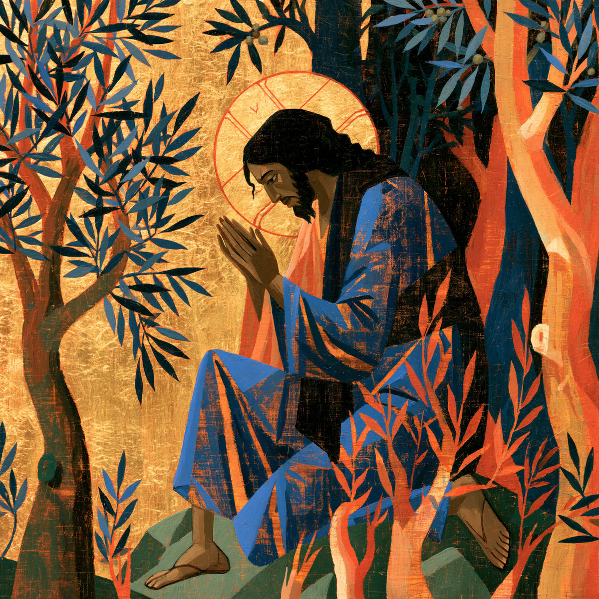 Jésus à Gethsémani — Le Jardin aux rameaux de cinabre