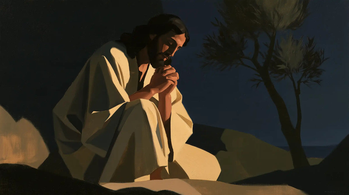Jésus à Gethsémani — Le Recueillement aux lignes pures