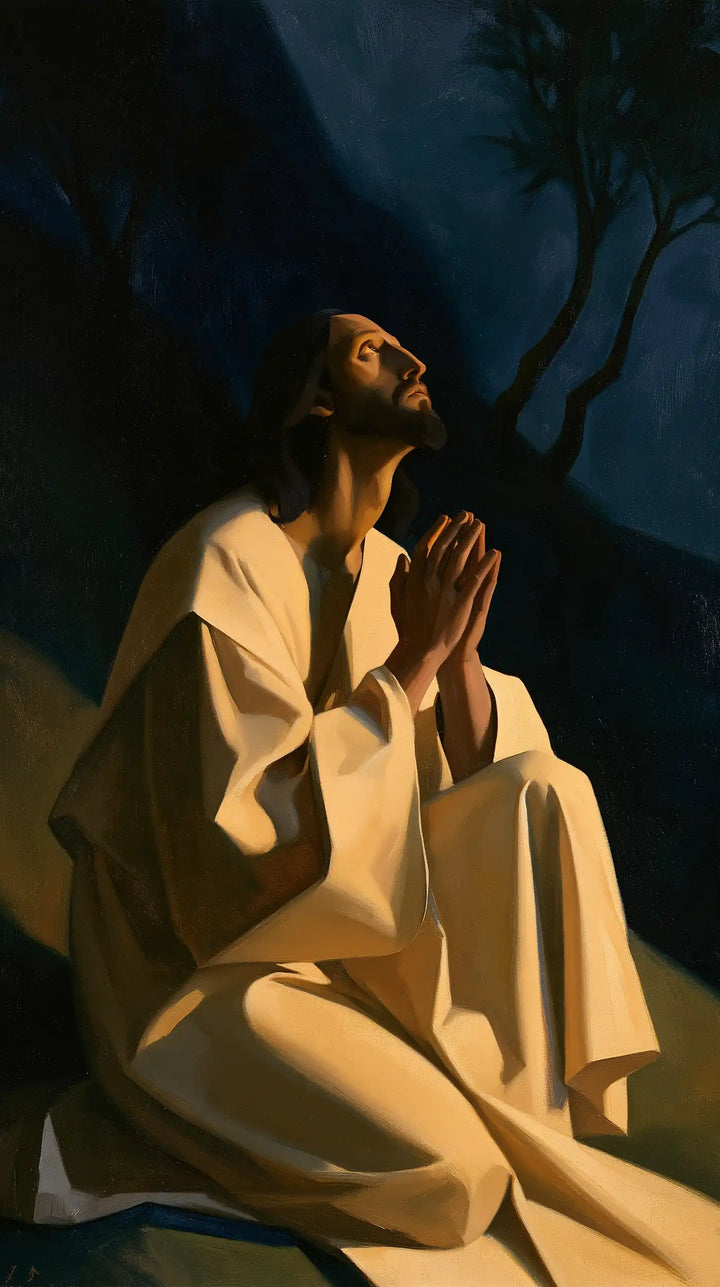 Jésus à Gethsémani — Les Paumes dans l’élan du soir