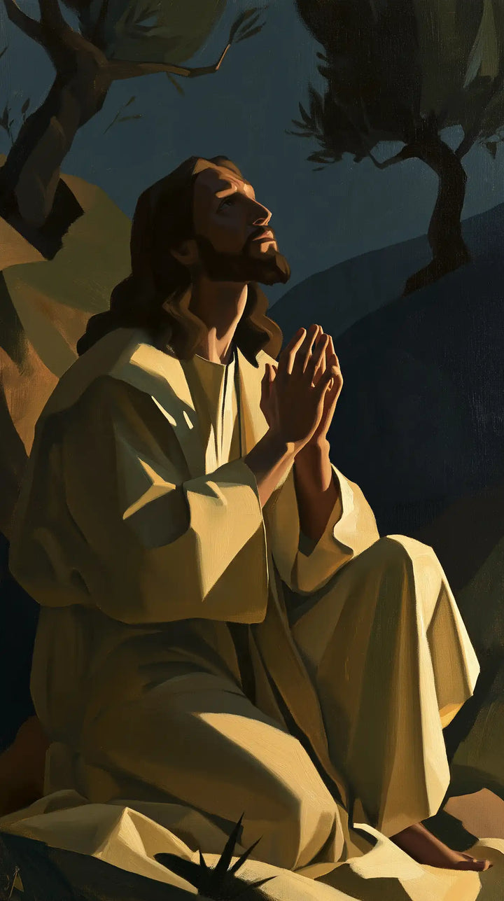 Jésus à Gethsémani — La Prière aux draperies de pierre