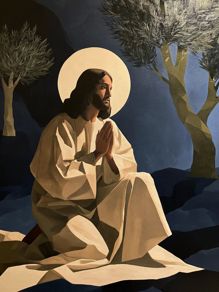Jésus à Gethsémani — Le Disque d’or dans la nuit simple
