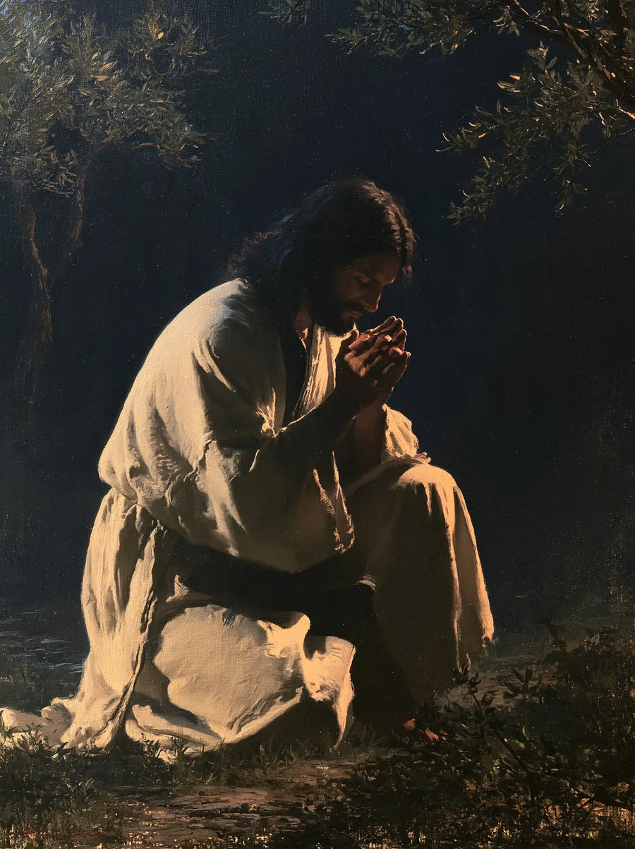 Jésus à Gethsémani — Le Secret confié aux mains jointes