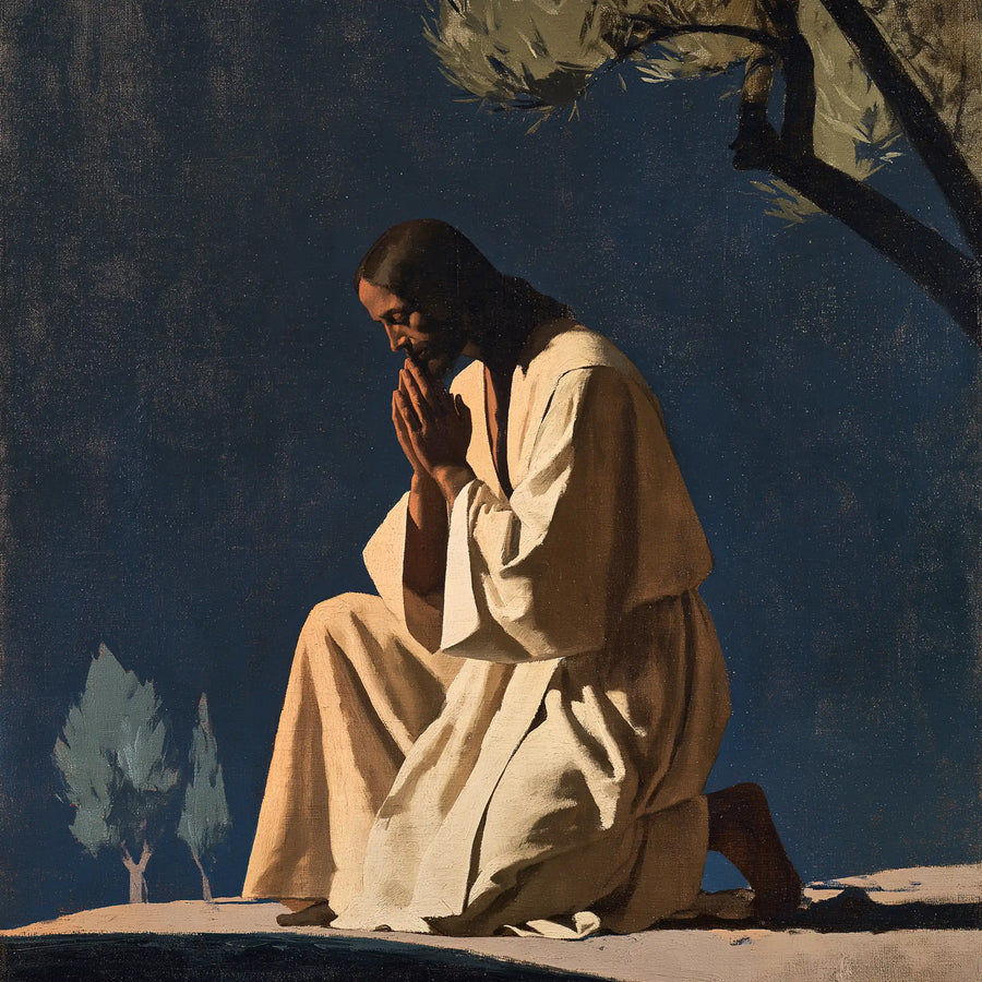 Jésus à Gethsémani — Les Deux Oliviers de la nuit calme
