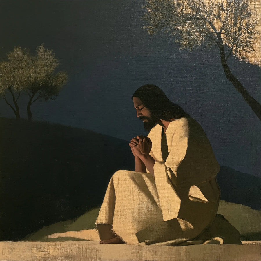 Jésus à Gethsémani — L’Oraison entre les arbres éloignés