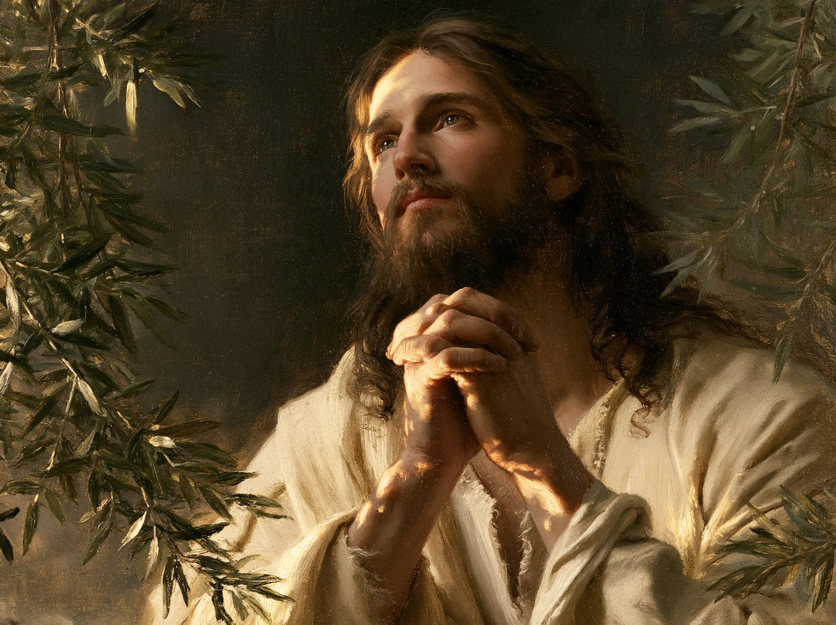 Jésus à Gethsémani — La Prière au col de lumière