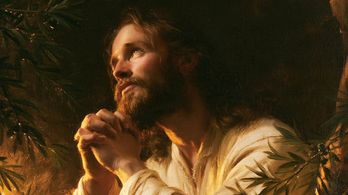 Jésus à Gethsémani — Le Visage dans la lueur rousse
