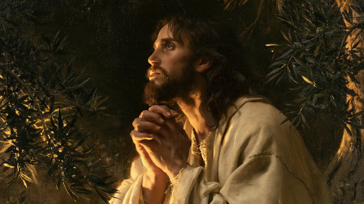 Jésus à Gethsémani — L’Attente dans les mains entrelacées