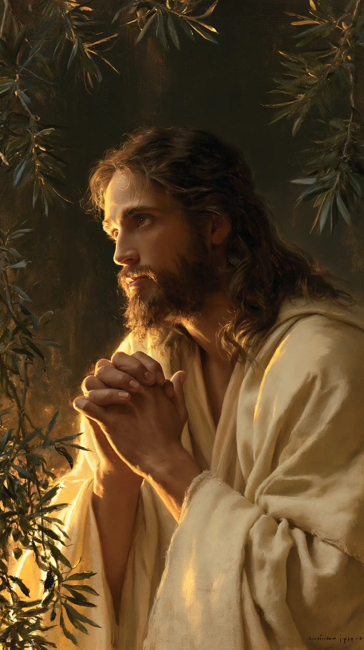 Jésus à Gethsémani — Le Visage tourné vers la lisière