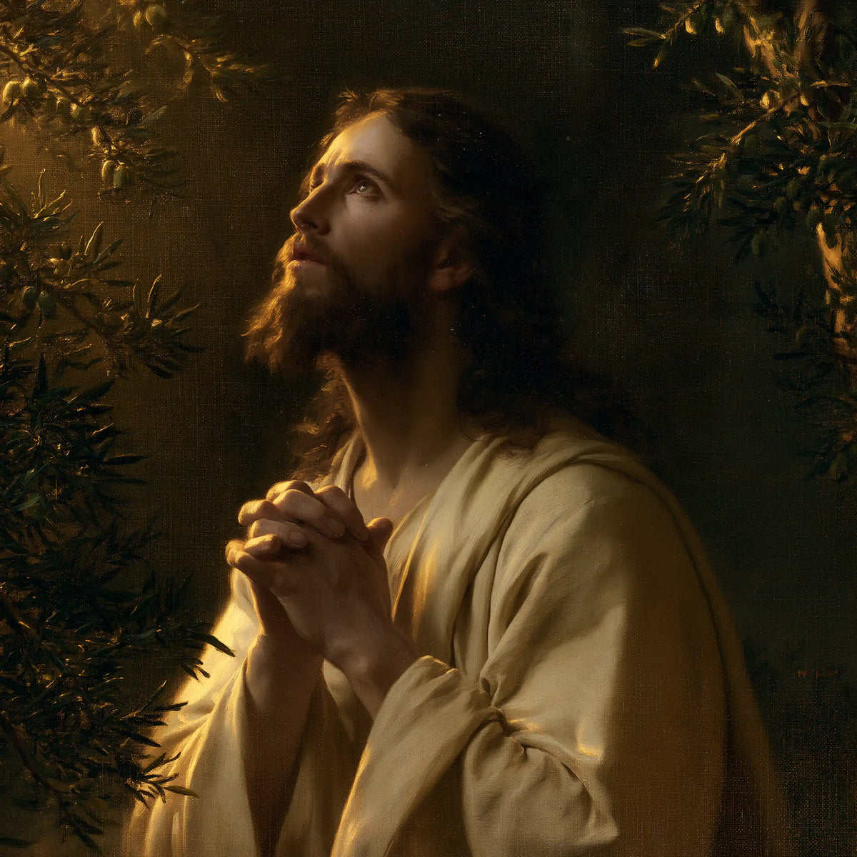 Jésus à Gethsémani — La Paix dans les plis d’ivoire