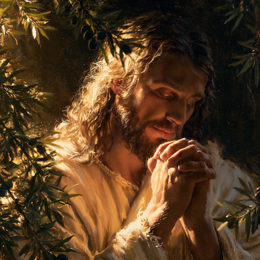 Jésus à Gethsémani — Le Front effleuré par les feuilles