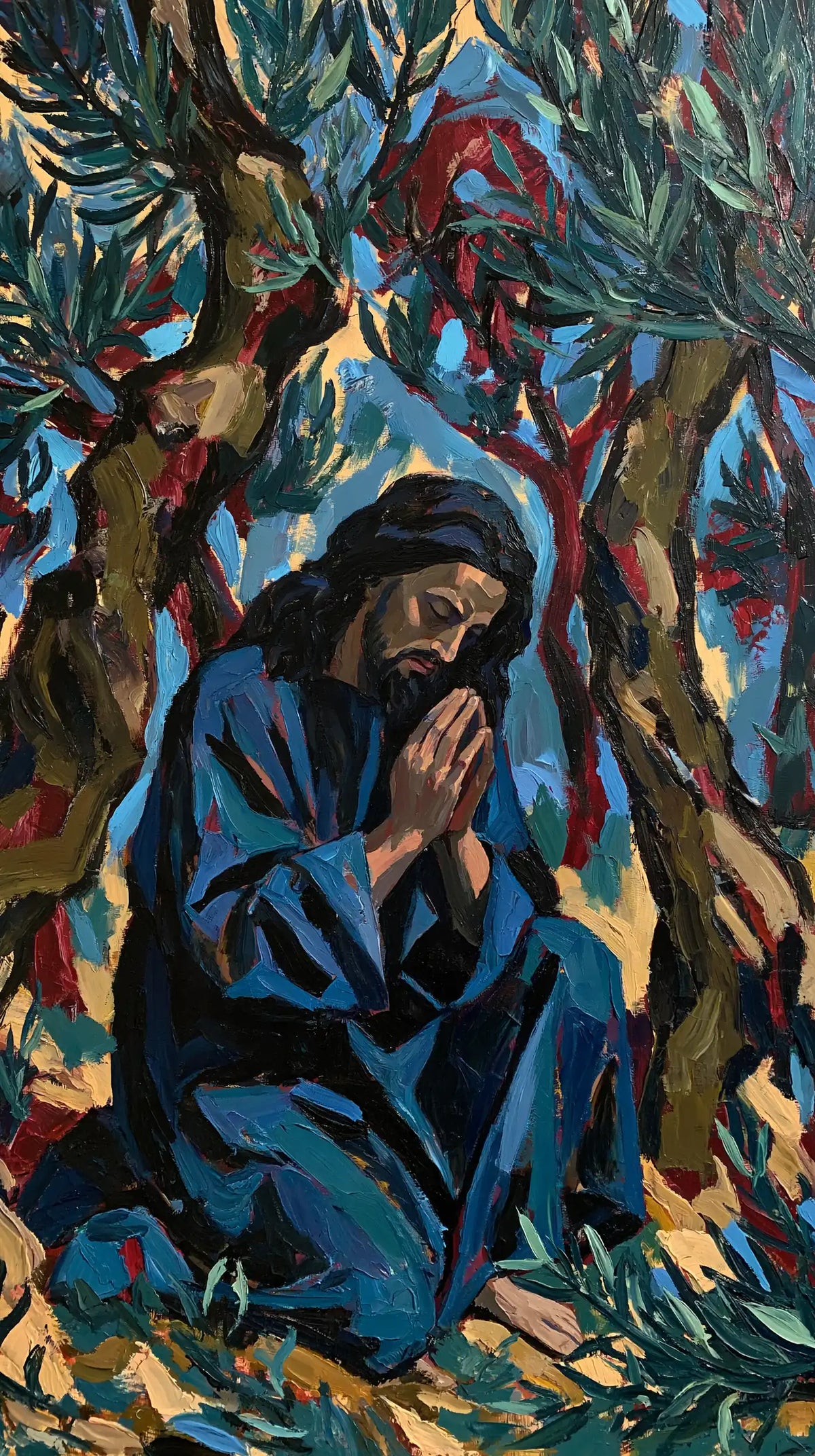 Jésus à Gethsémani — Le Silence au milieu des couleurs vives