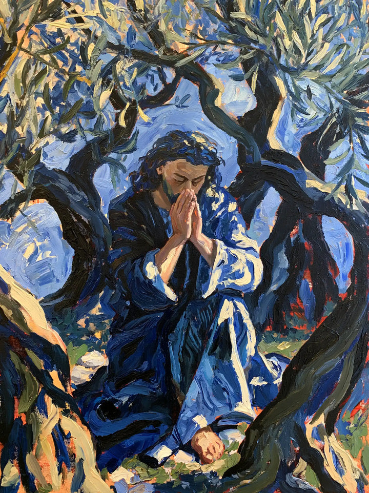 Jésus à Gethsémani — La Prière en éclats de lavande