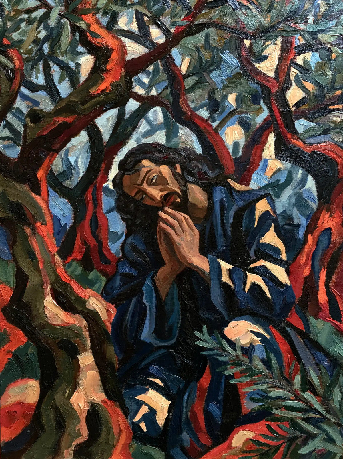 Jésus à Gethsémani — L’Oraison aux veines de cinabre
