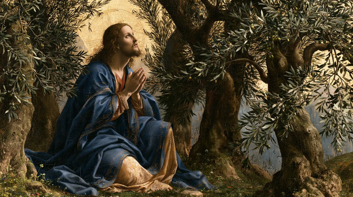 Jésus à Gethsémani — Le Nimbe dans le feuillage d’argent