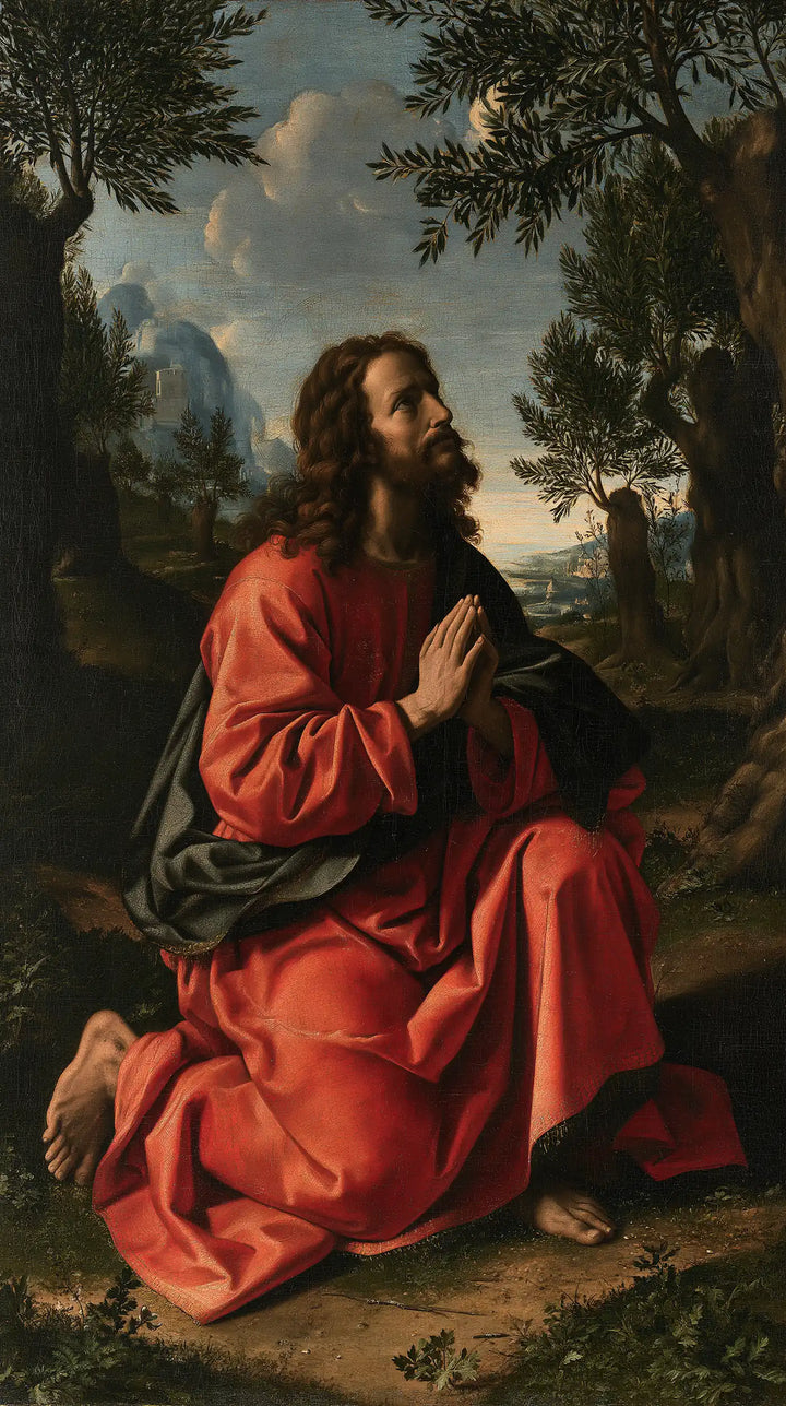 Jésus à Gethsémani — La Prière au ciel de perle