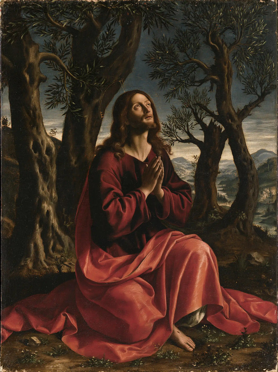 Jésus à Gethsémani — Le Rose dans le silence des arbres
