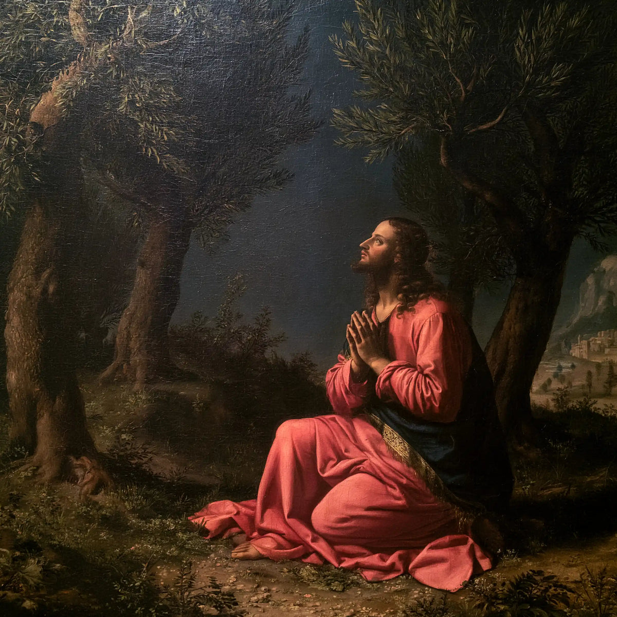 Jésus à Gethsémani — L’Attente dans le jardin aux ombres longues