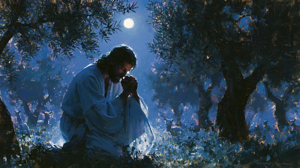 Jésus à Gethsémani — Le Front baissé sous la pleine lune