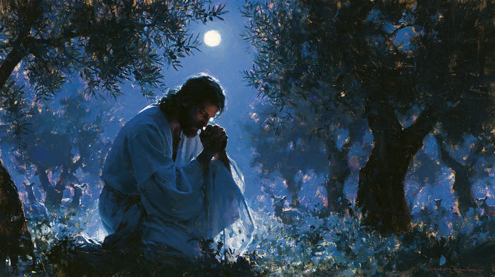 Jésus à Gethsémani — Le Front baissé sous la pleine lune