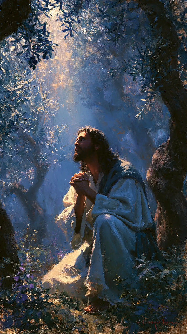 Jésus à Gethsémani — L’Oraison sous le rayon de pêche