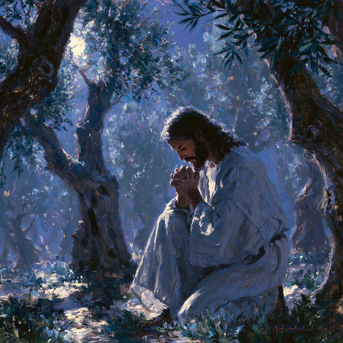 Jesus in Gethsemane - Impressionist · Square n° 3
