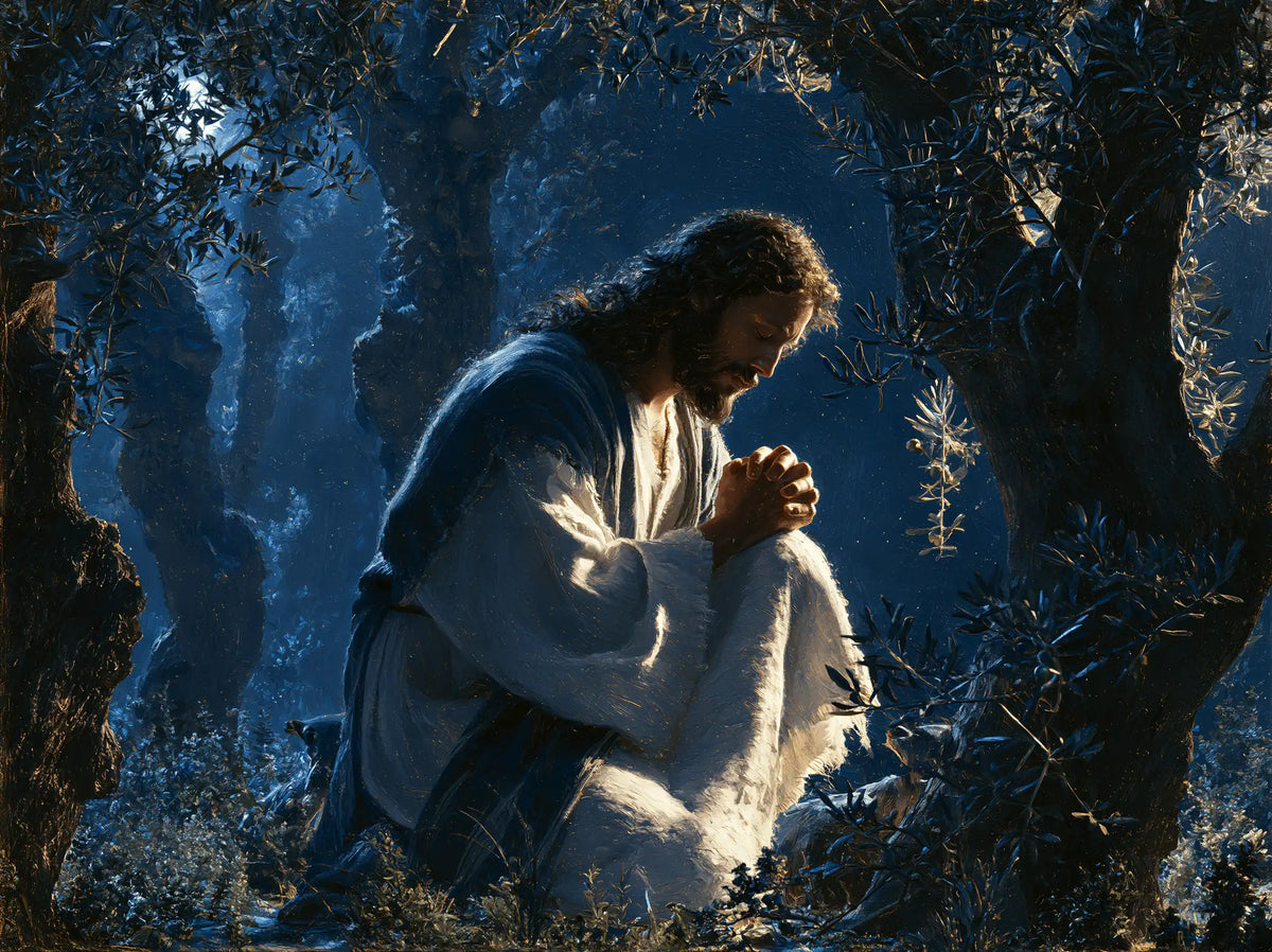 Jésus à Gethsémani — Le Genou de lumière sous la ramure