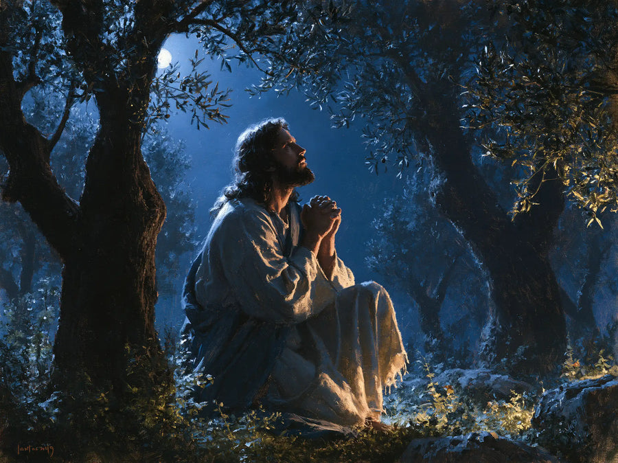 Jésus à Gethsémani — L’Oraison dans le cercle de lune