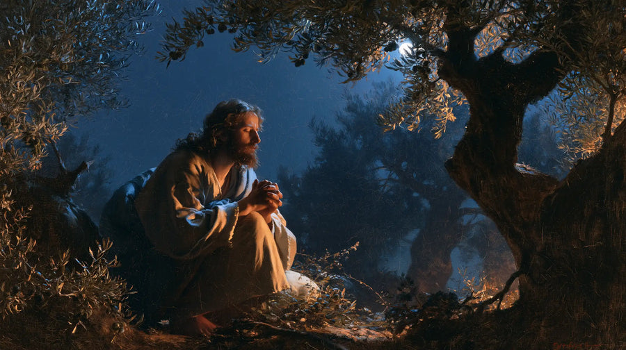 Jésus à Gethsémani — Une Braise sous la lune froide