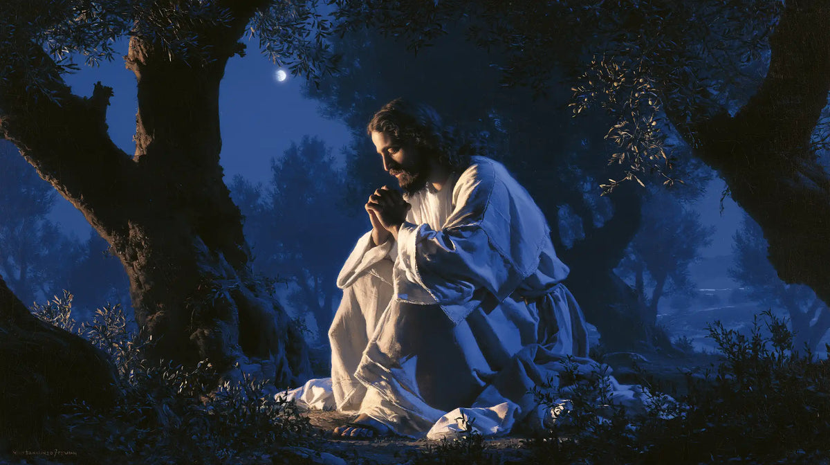Jésus à Gethsémani — Le Lin blanc dans l’alcôve de nuit