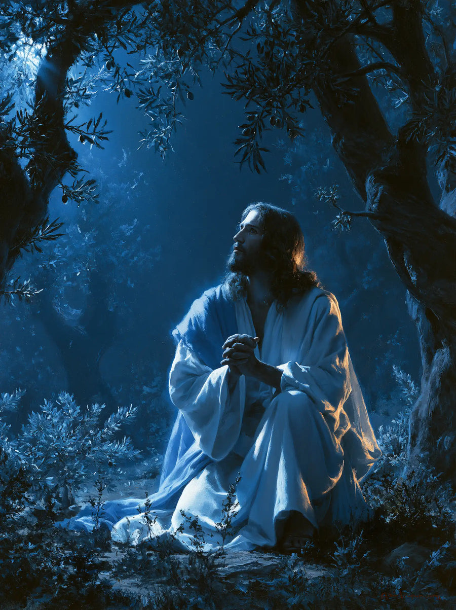 Jésus à Gethsémani — La Lumière froide sur les épaules