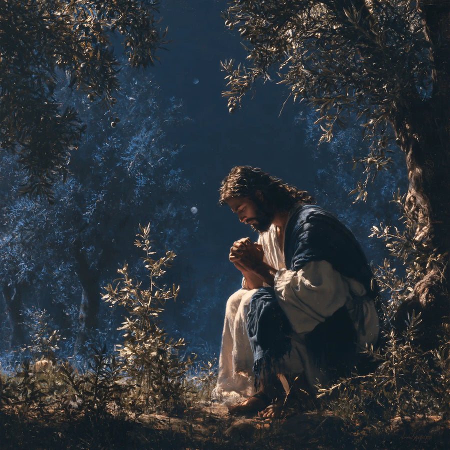 Jésus à Gethsémani — La Prière sur la lisière dorée