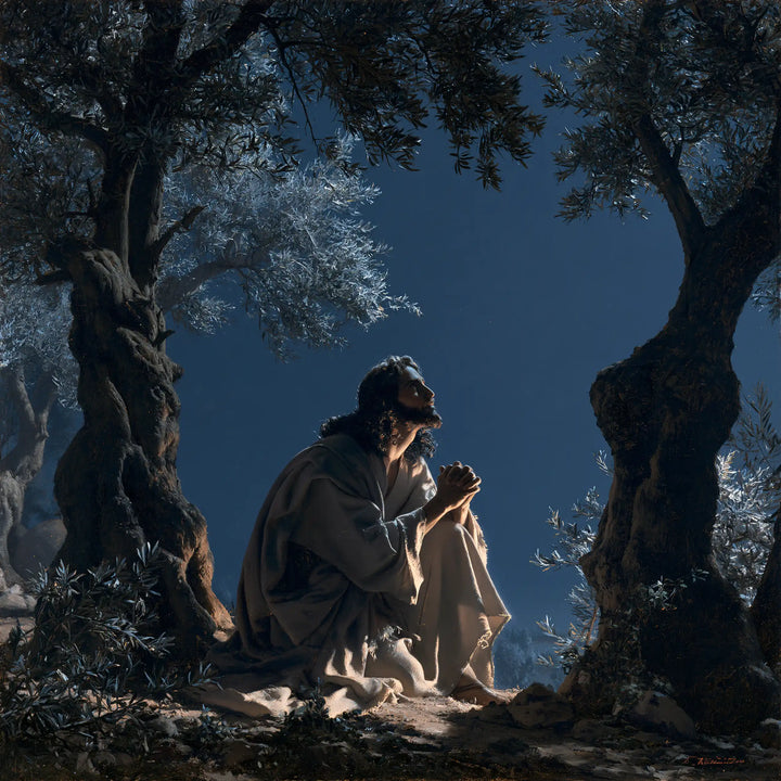Jésus à Gethsémani — Le Regard dans le ciel sans nuages