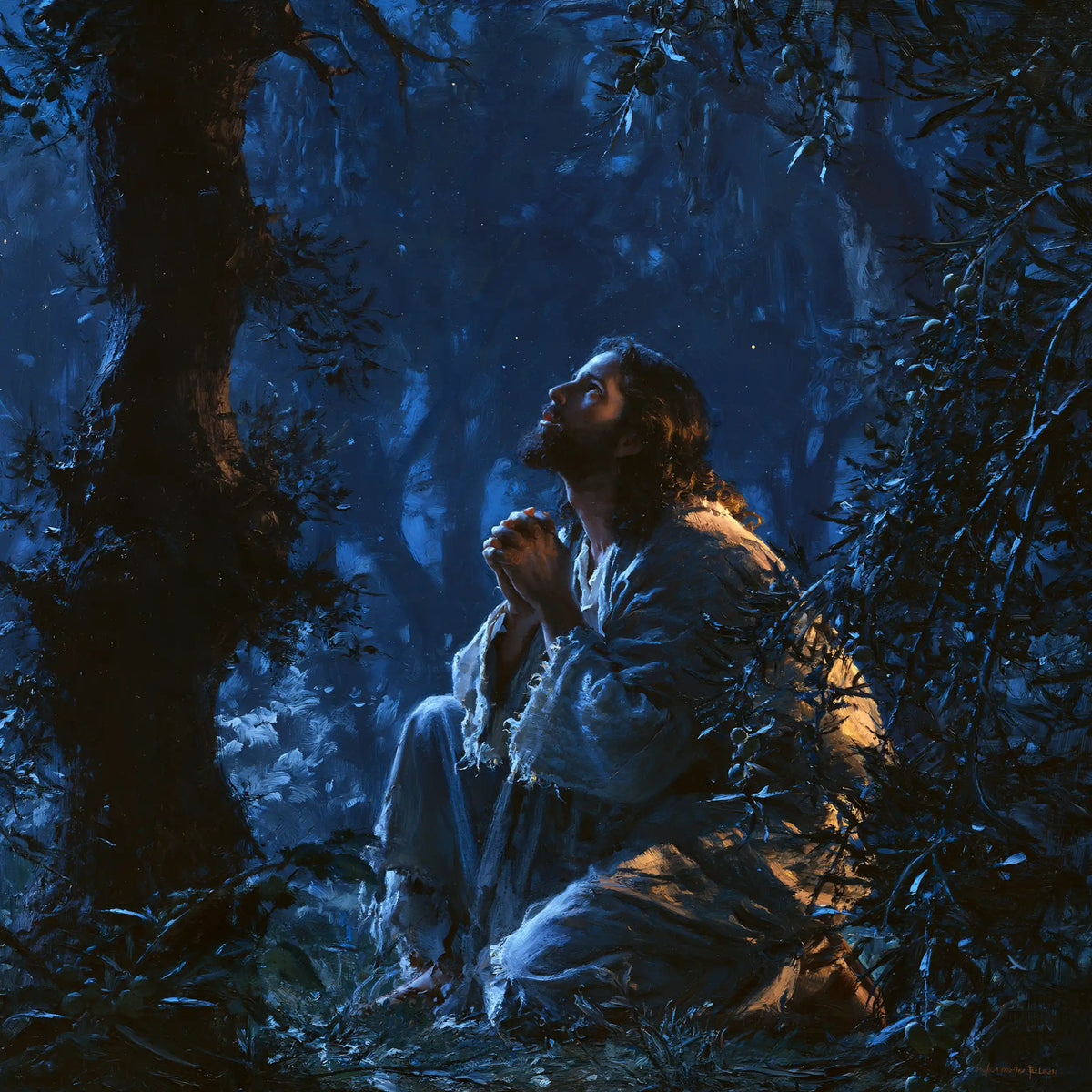 Jésus à Gethsémani — L’Espérance au jardin des petites lumières