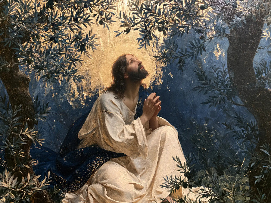 Jésus à Gethsémani — La Prière devant la clarté d’or