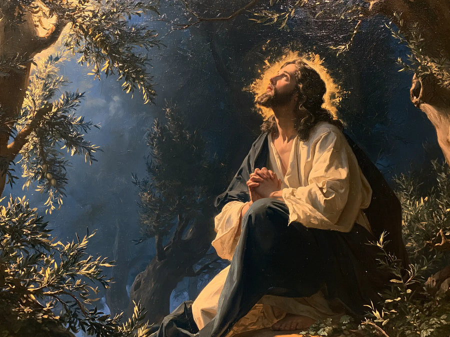 Jésus à Gethsémani — Le Regard à la couronne de lumière