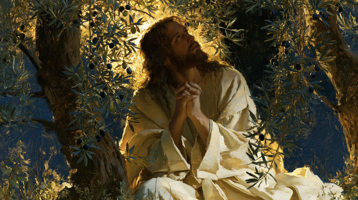 Jésus à Gethsémani — La Prière dans le treillis des olives