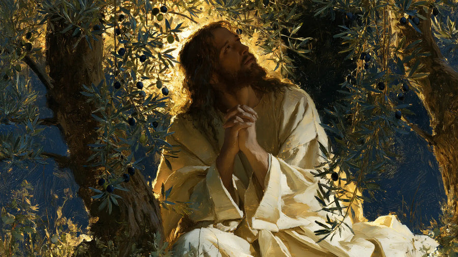 Jésus à Gethsémani — La Prière dans le treillis des olives