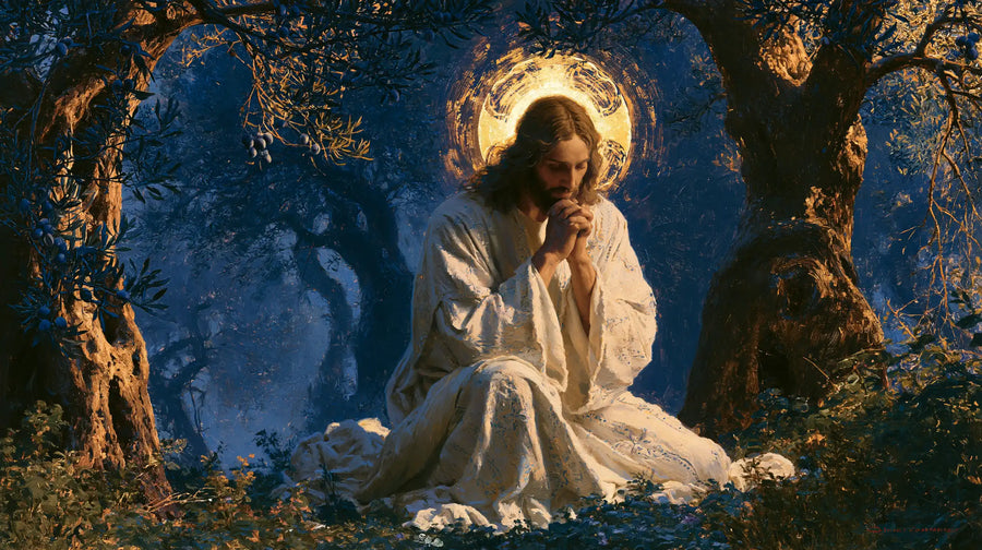 Jésus à Gethsémani — Le Cercle ardent au cœur du bleu