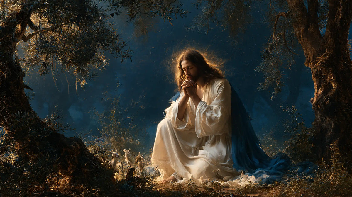 Jésus à Gethsémani — La Prière au manteau de nuit et d’aube