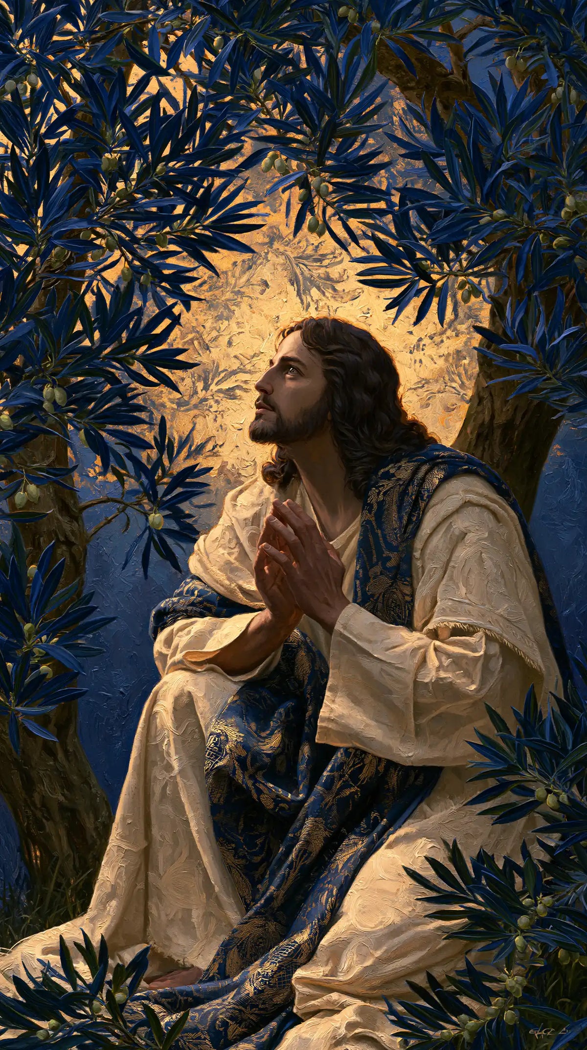 Jésus à Gethsémani — Le Regard au manteau de brocart