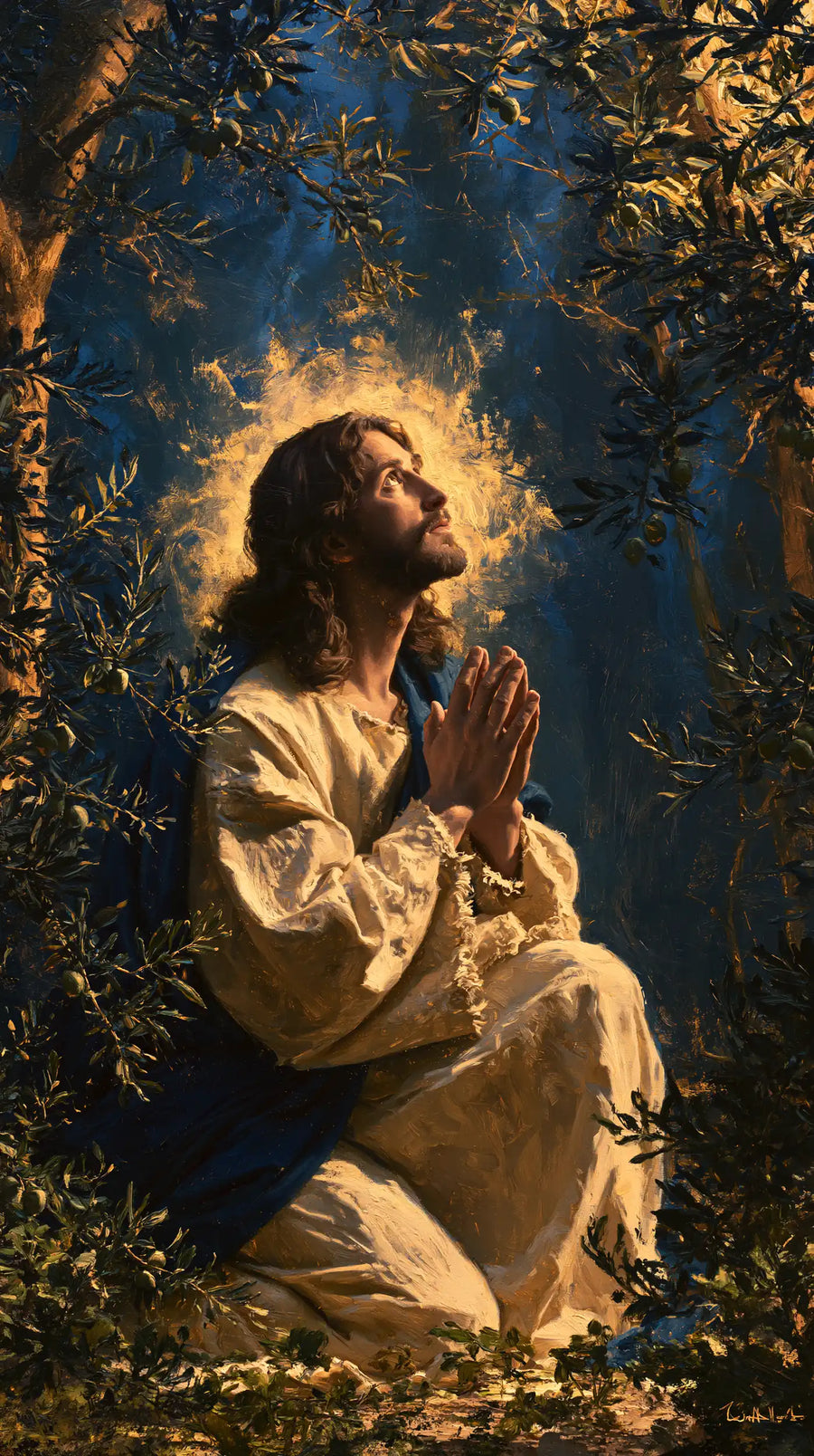 Jésus à Gethsémani — La Prière à la couronne de braise