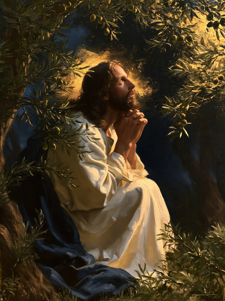 Jésus à Gethsémani — L’Oraison aux cheveux de lumière