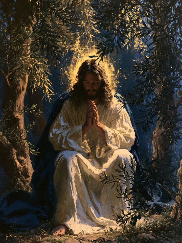Jésus à Gethsémani — Le Silence couronné de feuillage