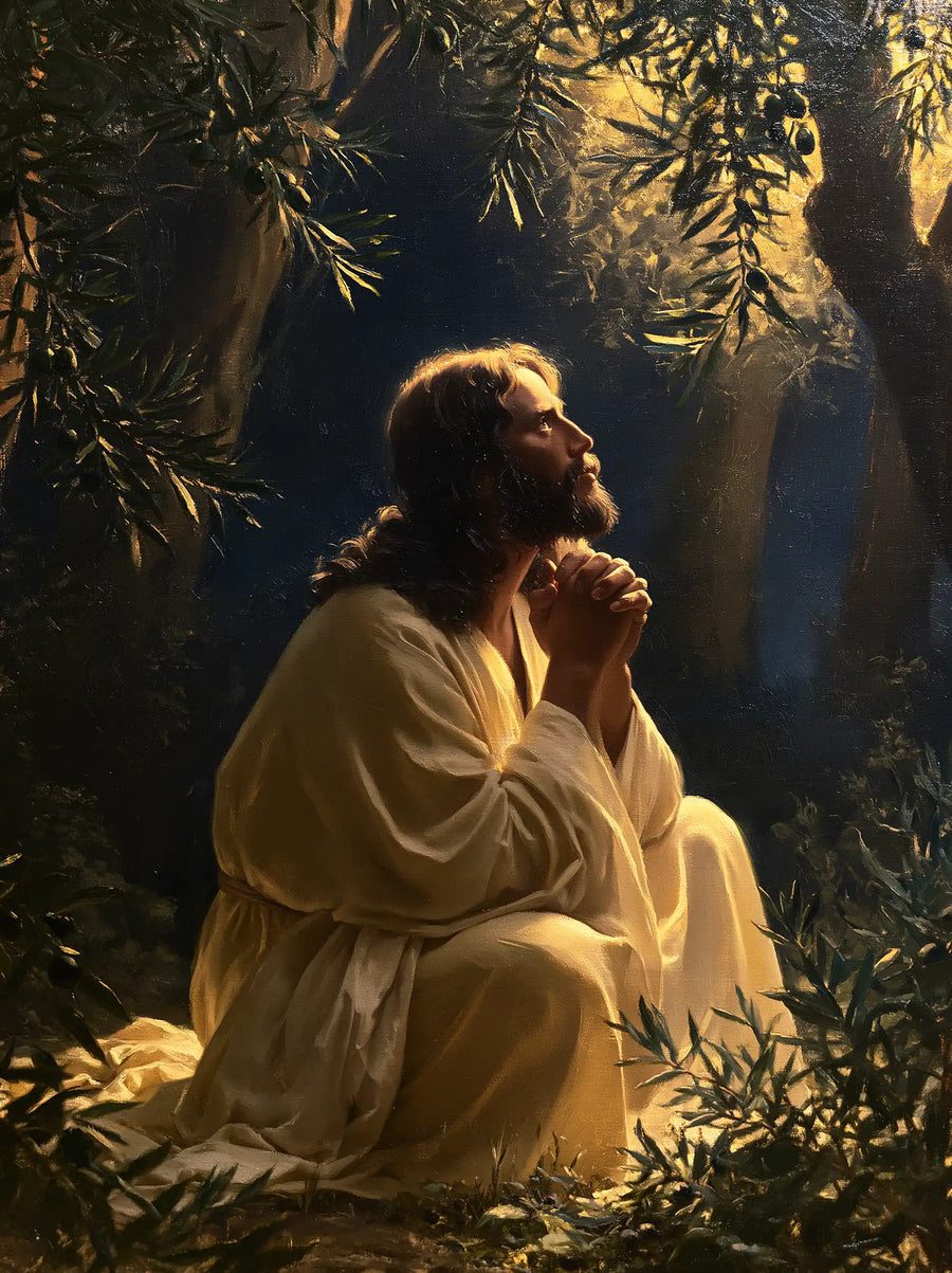 Jésus à Gethsémani — L’Appel vers les feuilles lumineuses