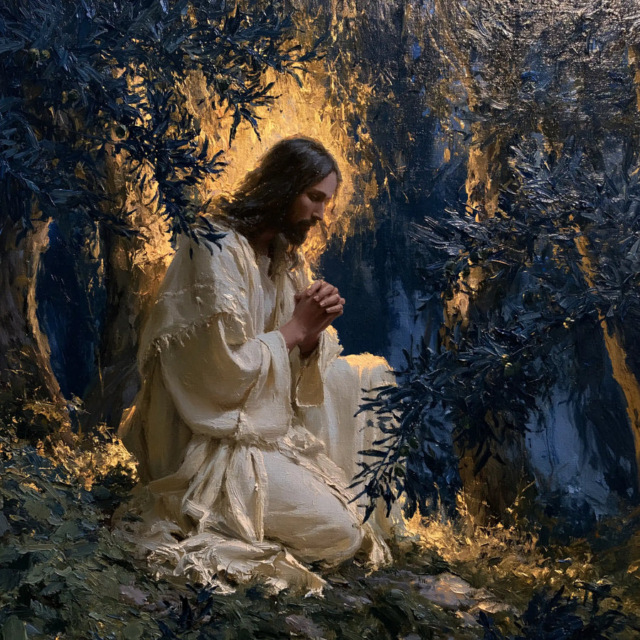 Jésus à Gethsémani — Le Lin dans le passage d’or